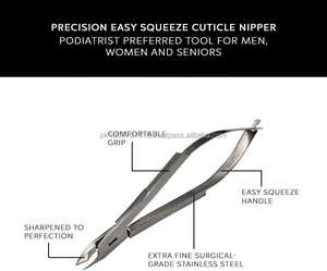 Coupe-ongles et coupe-ongles en acier inoxydable à action de ressort automatique professionnelle coupe-ongles à cuticules à lame incurvée Durable - Product Image 4