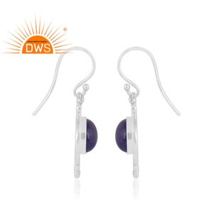 Dernier modèle de boucle d'oreille en argent sterling oxydé avec pierres précieuses en tanzanite naturelle Bijoux personnalisés pour femmes Cadeau pour elle - Product Image 4