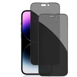 Glass Elite Privacy 360 Protecteur d'écran pour Apple Iphone-Filtre de confidentialité à 4 voies anti-empreintes digitales résistant aux éclats