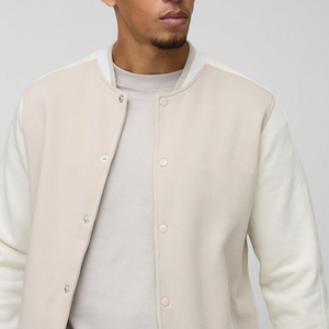 Vestes de baseball varsity bomber en satin brodé personnalisé OEM, patchwork, lettres, grande taille, vêtements de sport de course, vestes de basketball - Product Image 3