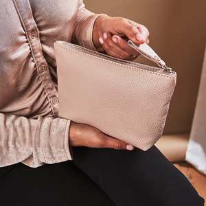 Portable en cuir spacieux articles de toilette sac cosmétique Double couche sac grande pochette pour femmes sac à main voyage maquillage sac LWCB-0053 - Product Image 6