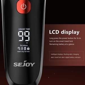 Afeitadora Eléctrica USB para Hombre, Afeitadora Rotativa Húmeda/Seca con 3 Cuchillas, Motor de Velocidad, Resistente al Agua IPX7, con Pantalla Digital de Potencia - Product Image 3
