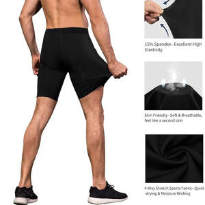 Streetwear Short de compression respirant pour homme Short de compression surdimensionné à séchage rapide pour homme Short de compression personnalisé pour homme - Product Image 3