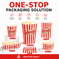 Boîtes à Popcorn Personnalisées avec Logo Imprimé, Emballage Écologique pour Snacks, Idéales pour Cinéma et Fêtes, Bac à Popcorn en Carton de Qualité Alimentaire