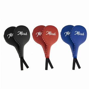 Micah Corporation Custom Logo Durable Cowhide Leather Boxing Paddle <b>Training</b> Target Focus Mitts Muay Thai MMA Kickboxing Martial - Product Image 1