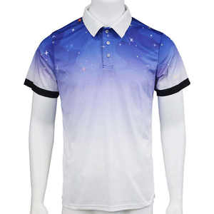 Tissu de qualité haut à la mode nouveau Style Sublimation Polo T-shirts haut tendance votre propre Logo vente chaude Sublimation Polo T-shirts - Product Image 1