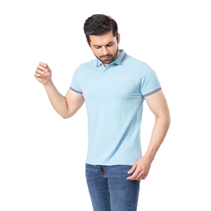 เสื้อโปโลสำหรับผู้ชายทันสมัยเสื้อโปโลแขนสั้นผ้าฝ้ายตัดสีตัดกันมีสไตล์เครื่องแต่งกายแนวสตรีท - Product Image 3