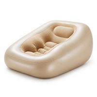 Canapé gonflable auto-gonflant en PVC floqué épaissi, structure en nid d'abeille, chaise longue pour le camping en plein air