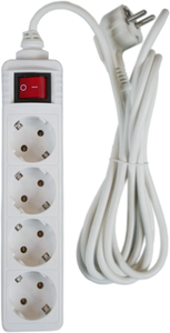 Regulador/Extensor de 4 Tomas con Interruptor 16A/250V 3680W Longitud 1.5/3/5m Blanco Don Feliz Hecho en China - Product Image 4