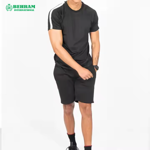 2025 Logo personnalisé grande taille 100% coton respirant Shorts pantalon coupe ample été hommes t-shirts et ensemble court pour hommes - Product Image 2