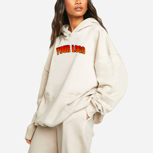 Nouvel arrivage Vêtements décontractés d'hiver Sweat à capuche pour femme en molleton de coton épais imprimé personnalisé Coupe décontractée Super doux Poids lourd à l'avant - Product Image 1