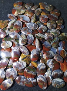 คุณภาพสูงทำด้วยมือสีแดงมอสโมราอัญมณีธรรมชาติแบบชาวอินโดนีเซียสำหรับการทำสร้อยคออัญมณีสีแดง - Product Image 3