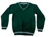 Suéter de Punto Personalizado para Niños, Otoñal, Acrílico, Transpirable, a Rayas, de Alta Calidad, Duradero, con Cuello en V, Manga Larga y Botones
