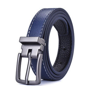 Ceinture décontractée pour homme en cuir de vache véritable avec boucle automatique en alliage, personnalisation en stock - Product Image 6