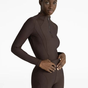 Camisa de equitación transpirable y ligera, tejido elástico que absorbe la humedad, atlética, para mujer, entrenamiento de equitación, rendimiento - Product Image 5