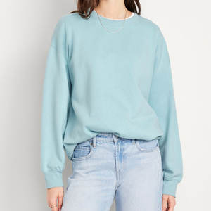 Femmes 2025 surdimensionné tricoté sweat décontracté à manches longues col rond pull haut pour l'hiver et l'automne coupe ample - Product Image 5