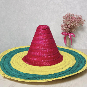 Chapeau de paille surdimensionné à large bord pour femme, disquette Sun Sombrero, pour fête à la plage ou mariage, design artisanal uni, usine du Vietnam - Product Image 1