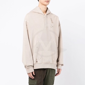 Veste à capuche surdimensionnée délavée à l'acide vintage personnalisée unisexe 100% coton French Terry Fleece Winter Solid Pattern Print - Product Image 2
