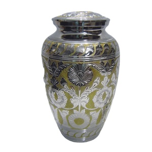 Urna de cremación de latón decorativo, urna de cremación de diseño moderno, grabado de cenizas funerarias, calidad prémium - Product Image 1