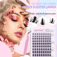 Aksesoris Kecantikan Ekstensi Rambut Grosir Bulu Mata Palsu Faux Mink DIY Cluster 18mm 40 Cluster Per Tray 6D 8D Bulu Mata Cluster Alami