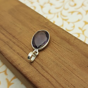 925แท้จี้สุดชิคสไตล์โบฮีเมียนสีเงินสเตอร์ลิงพร้อมพลอยอเมทิสต์เจียระไนและเพชรเครื่องประดับสำหรับผู้หญิงของขวัญทางจิตวิญญาณ - Product Image 3