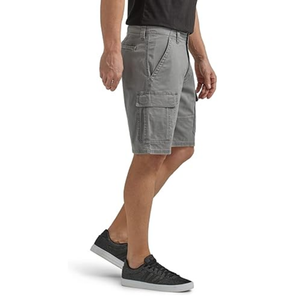 Seis bolsillos abotonados gris liso Cargo Shorts verano ligero algodón diseño personalizado pantalones cortos para hombres - Product Image 3