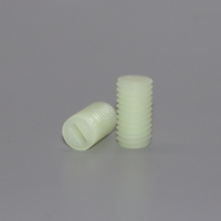 Vis sans tête en nylon PA66, fabrication directe du fabricant, M3 - M12, blanc et noir, DIN916, boulons en plastique