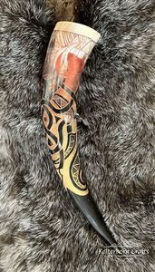 CORNE DE BUFFALO Tradition personnalisée corne véritable naturelle corne à boire Viking faite à la main avec la meilleure qualité fabriquée par exportation depuis l'Inde - Product Image 3