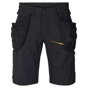 Short décontracté multi-poches à taille élastique en toile pour hommes - Product Image 4