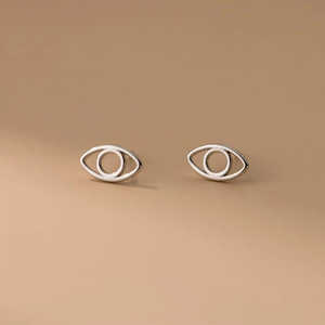 Pendientes Pequeños de Plata de Ley 925 con Diseño de Ojo Turco para Mujer, Adorables, Huecos, con Circonita, Modernos, Religiosos, Románticos, Idea de Regalo - Product Image 3