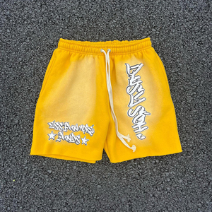 กางเกงขาสั้นผ้าฝ้ายพิมพ์ลายดิจิตอลกางเกงขาสั้นเล่นเหงื่อผ้าซักเป็นกรดแฟชั่นใหม่สำหรับ100% - Product Image 1