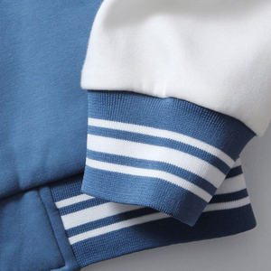 2024 personnalisé professionnel Premium qualité classique varsity vestes tricoté tissu col montant à capuche respirant hiver - Product Image 6