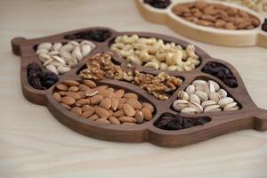 Colonne Plateau En Bois Pour Le Ramadan Parfait Pour Servir Des Fruits Secs Bonbons Dates Et Décor De Table De Fête Fabriqué À La Main De L'Inde - Product Image 6