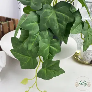 Artificial Plants Realistic And Lifelike 29CM22Clusters Artificial Green Sweet Potato With Potted For Bathroom Office Decoration