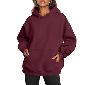 Custom Autumn Lined Oversized Drop Shoulder <b>Hoodie</b> Women Soft Fleece Pullover Warm Casual Loose Fit Streetwear - Product Image 1