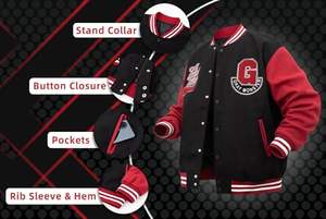 Chaqueta universitaria de lana universitaria de alta calidad para hombres y mujeres, bordado Vintage, costilla de punto con cierre de botones, soporte inteligente informal de invierno - Product Image 4