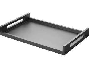 Plateau de service en tôle de fer noir de taille personnalisée pour l'hôtel et le restaurant Plateau de service alimentaire en métal durable - Product Image 2