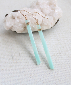 Mazonita-pendientes colgantes de plata de ley 925 para mujer, aretes envueltos en alambre hechos a mano, diseño moderno - Product Image 5