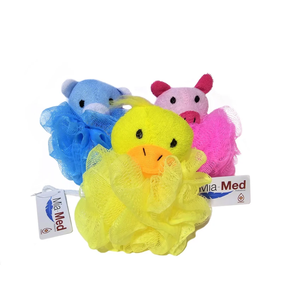 Skin-Friendly Baby Mesh Bath <b>Sponge</b> Gentle Cleansing Nylon Bath <b>Shower</b> Gloves With Animal Head Body Brush - Product Image 1