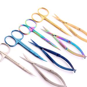 Vente en gros Mini ciseaux à cils Tondeuse à manucure en acier inoxydable avec ciseaux à ressort pour la coupe des cils des sourcils Marque privée - Product Image 5