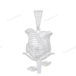 ชุดกิ๊บหนีบผมสีเงิน925สีขาวทั้งชิ้นแบบโบราณสไตล์ฮิปฮอป VVS1เย็นจัดปาร์ตี้ - Product Image 5