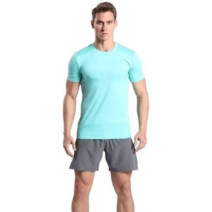 T-shirt à col rond pour homme, vêtement de sport en Polyester avec Logo personnalisé et de haute qualité - Product Image 5