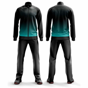 Ensemble de survêtement de sport à séchage rapide pour hommes, femmes et jeunes, veste et pantalon, tenue d'entraînement, 100% polyester respirant - Product Image 2