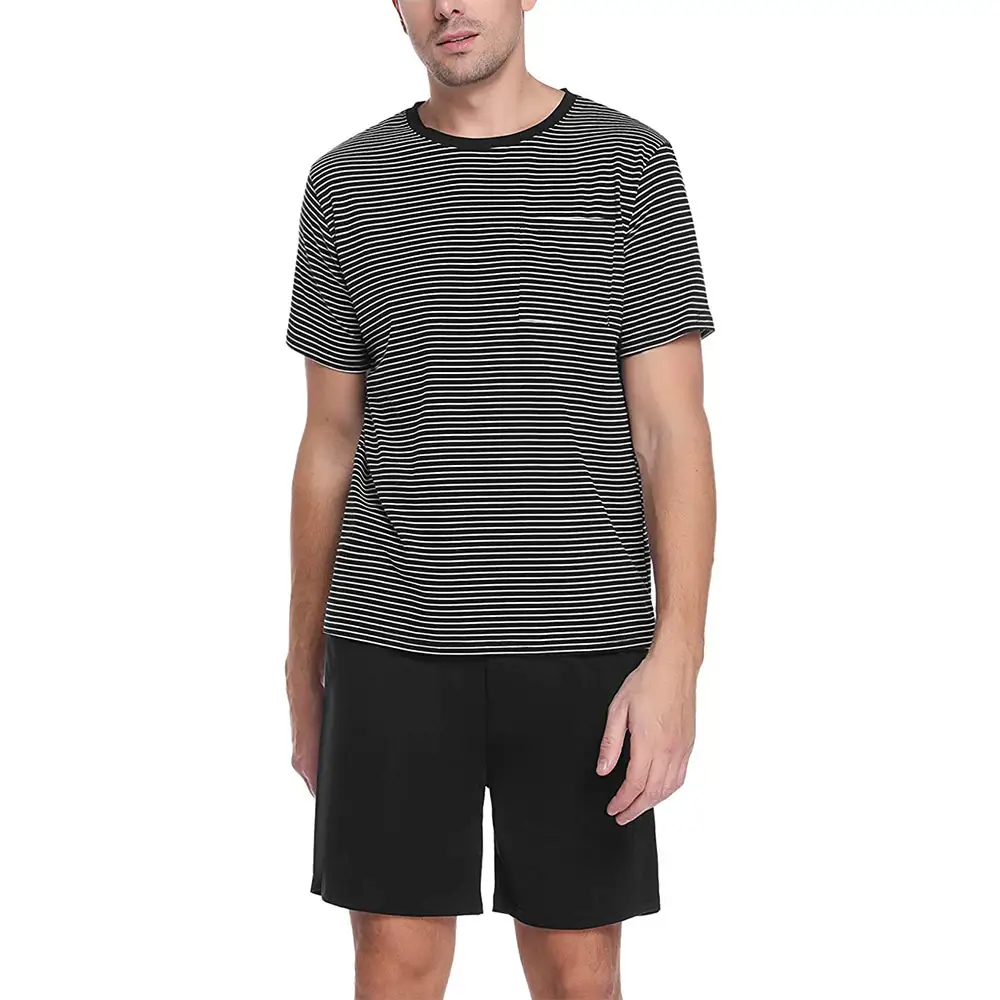 Lightweight Summer T Shirt Short Set Custom Made Men Two Piece T Shirt Short Set