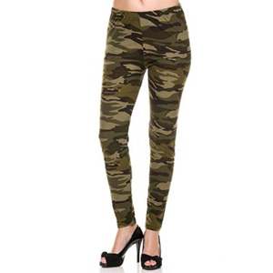 Leggings Deportivos Planet Gold Junior con Estampado de Camuflaje, Talla Mediana, Verde, Tejido Elástico de Punto - Product Image 1