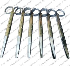 Ciseaux chirurgicaux manuels pour infirmières, lames droites en acier inoxydable de qualité supérieure, lames émoussées/aiguisées, 7'', certifiés CE, réutilisables, classe I, TARIQ - Product Image 2