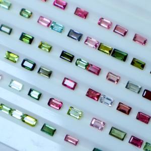 ทัวร์มาลีน3X5 Baguette ตัดหลวมอัญมณีหลายสีสำหรับการทำเครื่องประดับ - Product Image 5