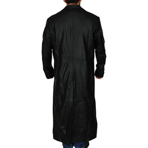 Gabardina larga personalizable para hombre con cuello levantado de piel de vaca para invierno-Servicio OEM disponible - Product Image 2