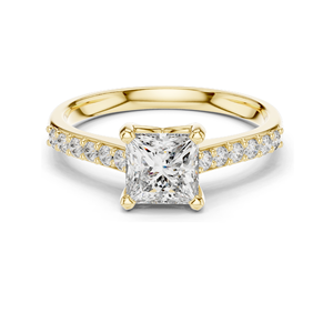 แหวนเพชรทรงปรินเซสคัท 0.24 กะรัต ความสะอาดระดับ VVS-VS สี EF ทอง 18KT, 14KT, 10KT และเงิน 925  ทองชมพู, ทองเหลือง, ทองขาว - Product Image 2