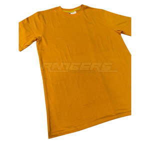 T-shirt moutarde pour hommes 100% mélange de coton évacuation de l'humidité impression de logo personnalisé mode d'été t-shirts vierges en gros - Product Image 2